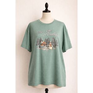 Feelin’ a Little Frosty Graphic T-Shirt Women’s XL Fit Winter Tee